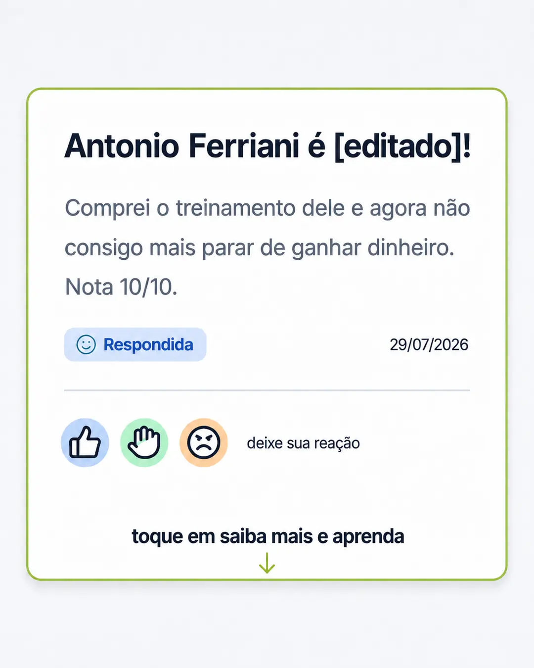 Reclame Aqui Antonio Ferriani
