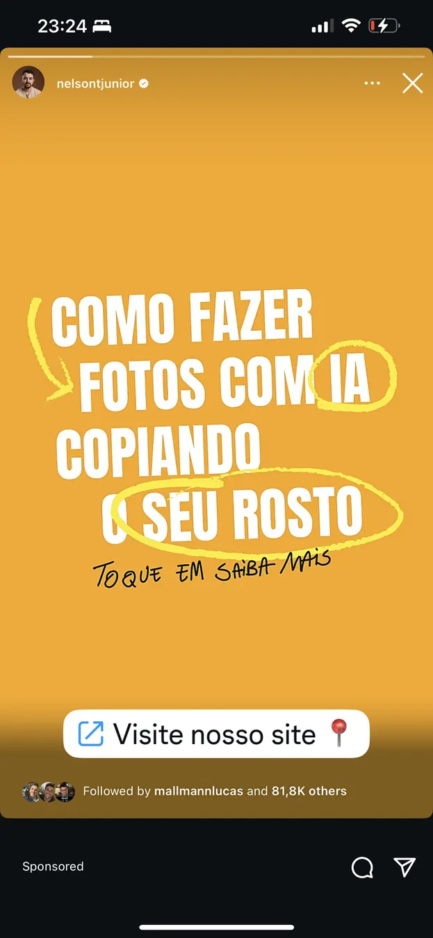 Texto com Fundo Laranja